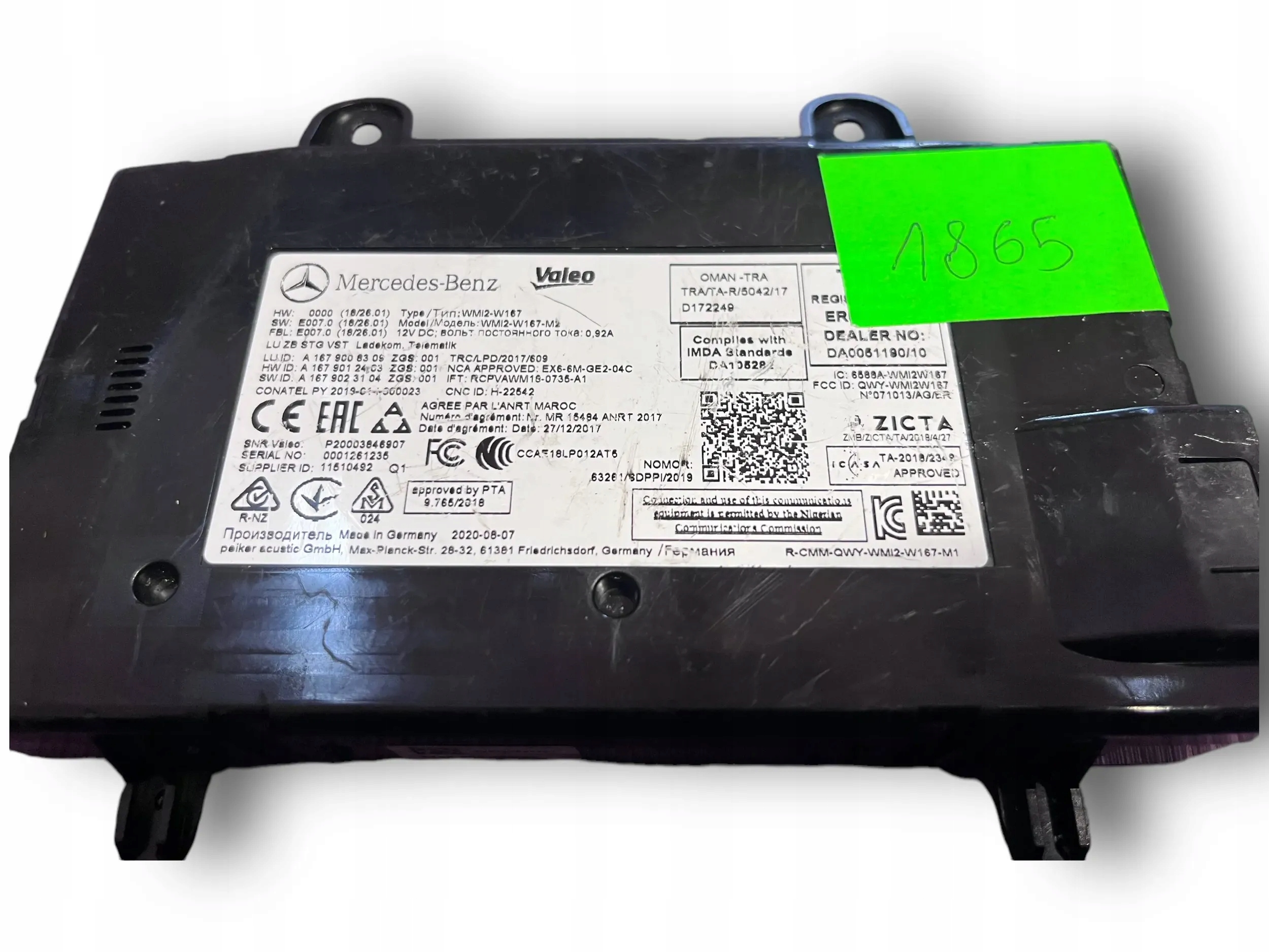 MERCEDES W167 control unit module TELEMATIK 1679008309 @M