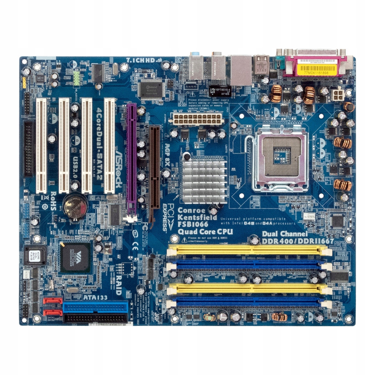 Asrock 4COREDUAL-SATA2 Patice 775 Ddr a DDR2 Pci