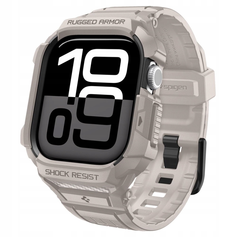 Pasek Apple Watch Z Obudową 10 11 42 MM Spigen Armor Beżowy