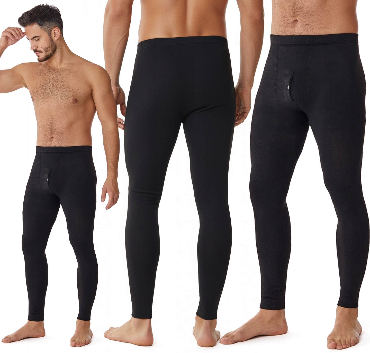 Pánské bavlněné legíny Teplé na zimu Dlouhé legíny 2XL/3XL