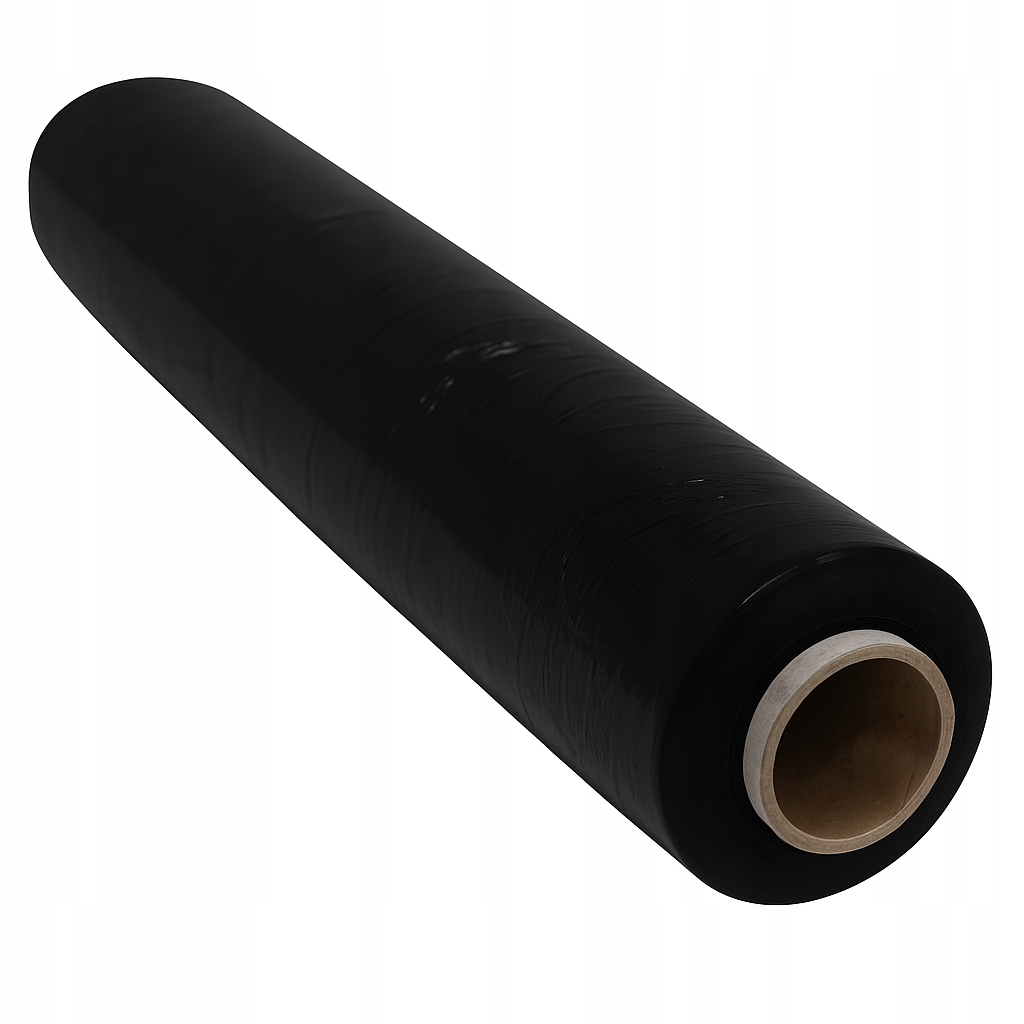 FOLIA STRETCH XXL 2,93KG CZARNA MOCNA GRUBA KRYJĄCA STRECZ DUŻO FOLII