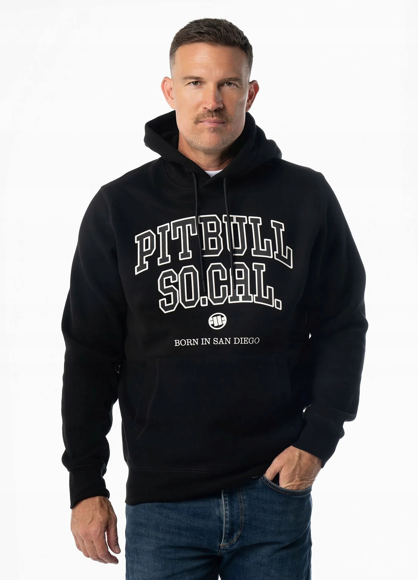 Pánská Mikina S Kapucí Pit Bull So Cal Černá XXL