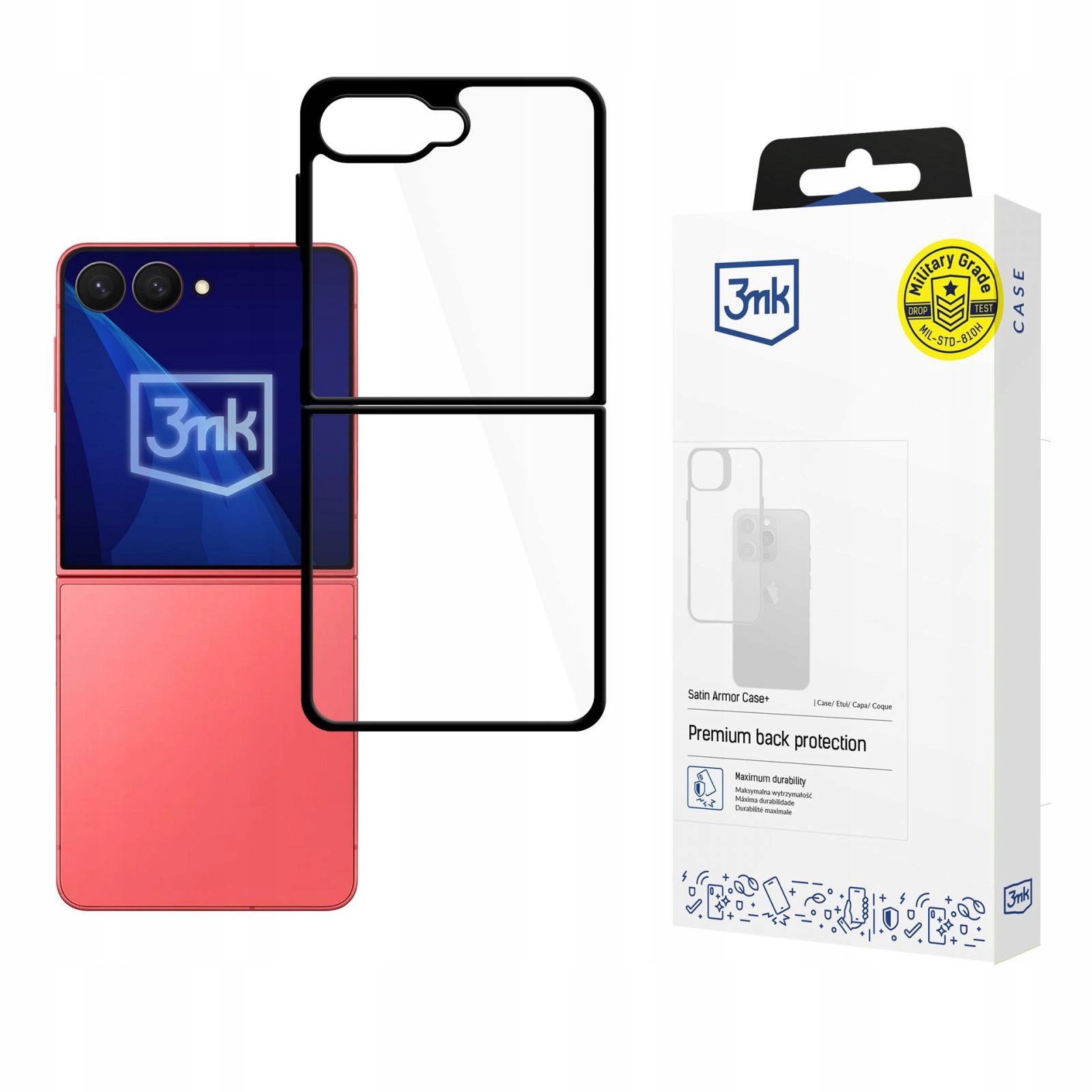Samsung Galaxy Z Flip 7 3MK Satin Armor Case+ Flip