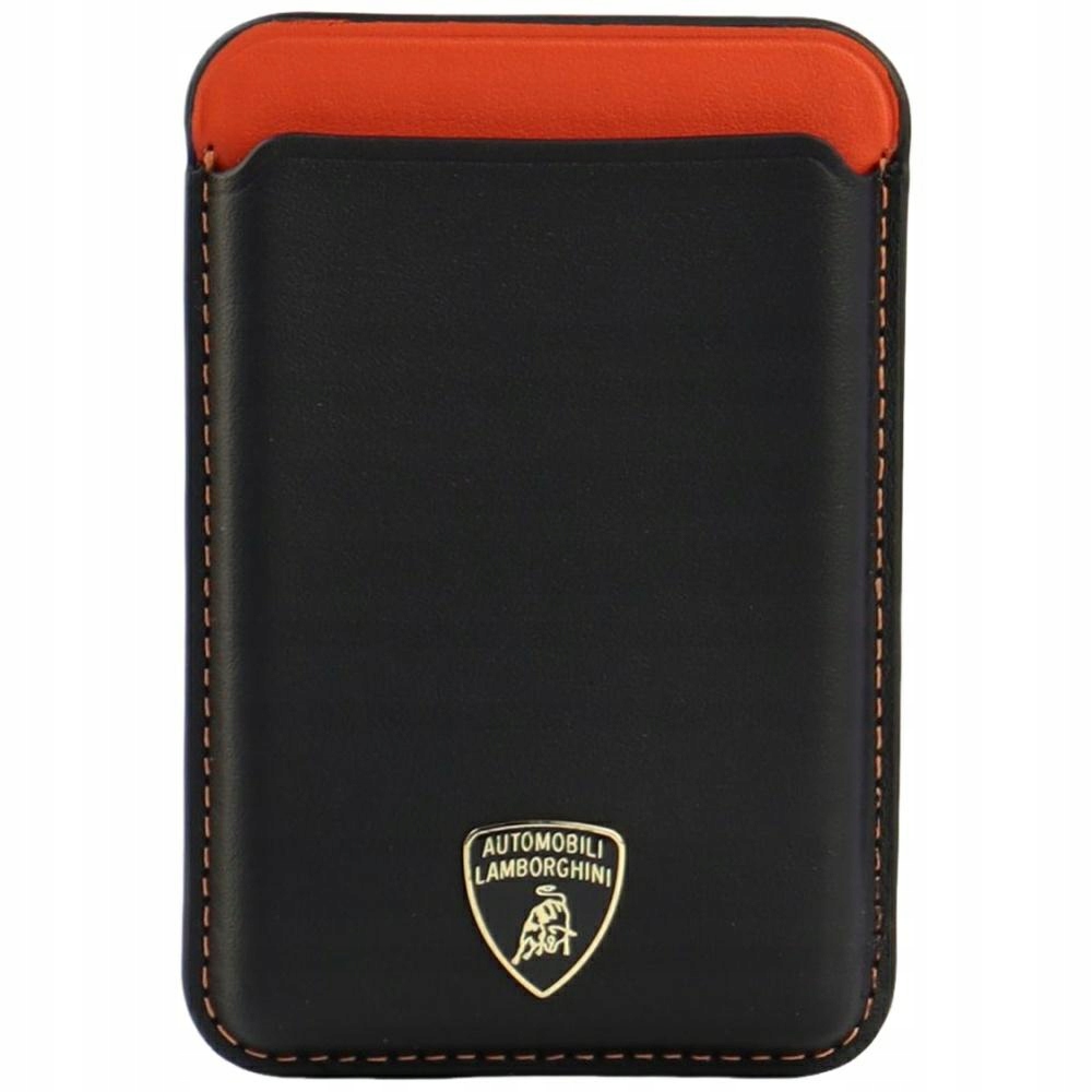 Magnetická peněženka Lamborghini Urus D8 Genuine Leather MagSafe oranžová
