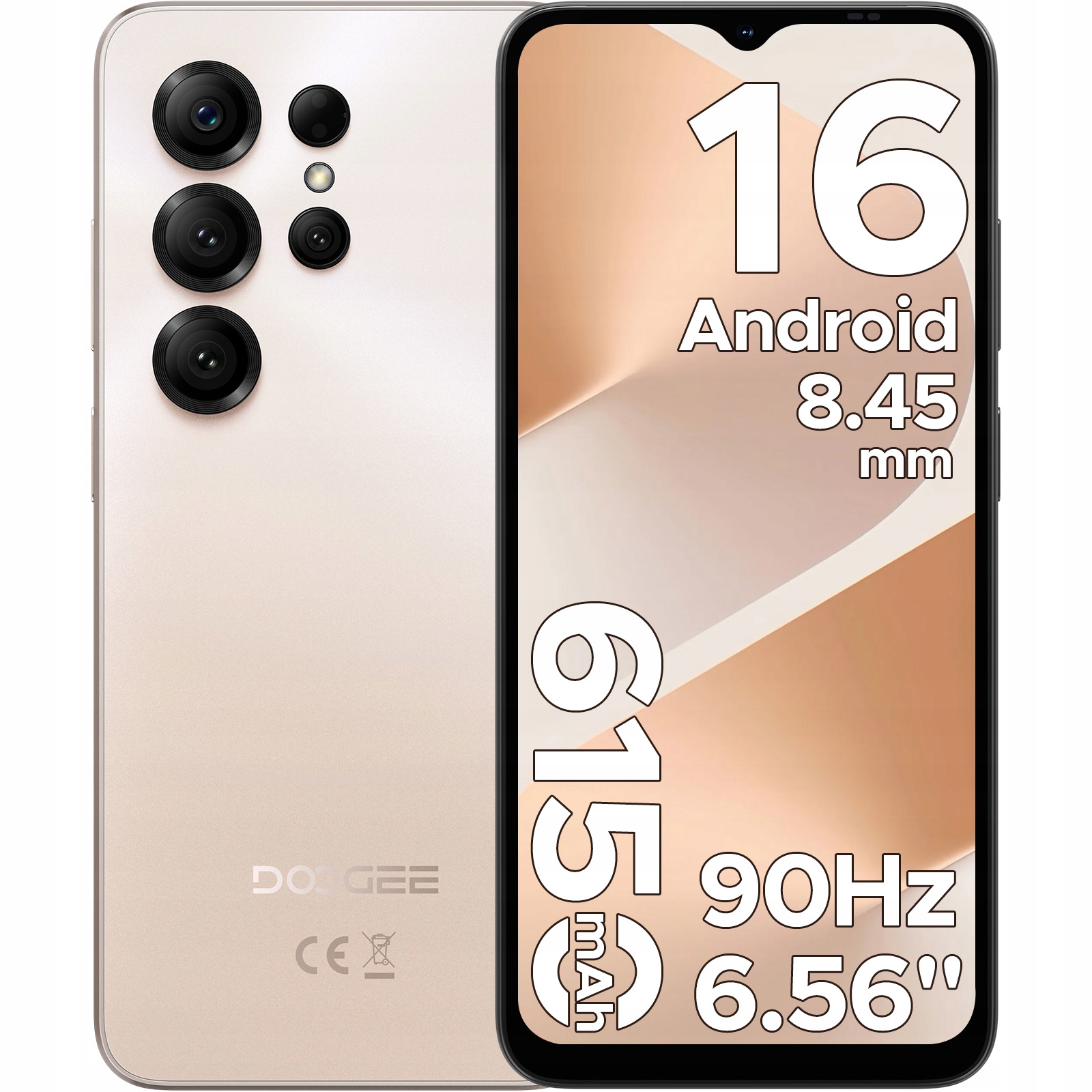 Doogee NOTE56X Android16 Smartphone 6150mAh 6.56" Hd 24+64GB Dual Sim Gps Otg