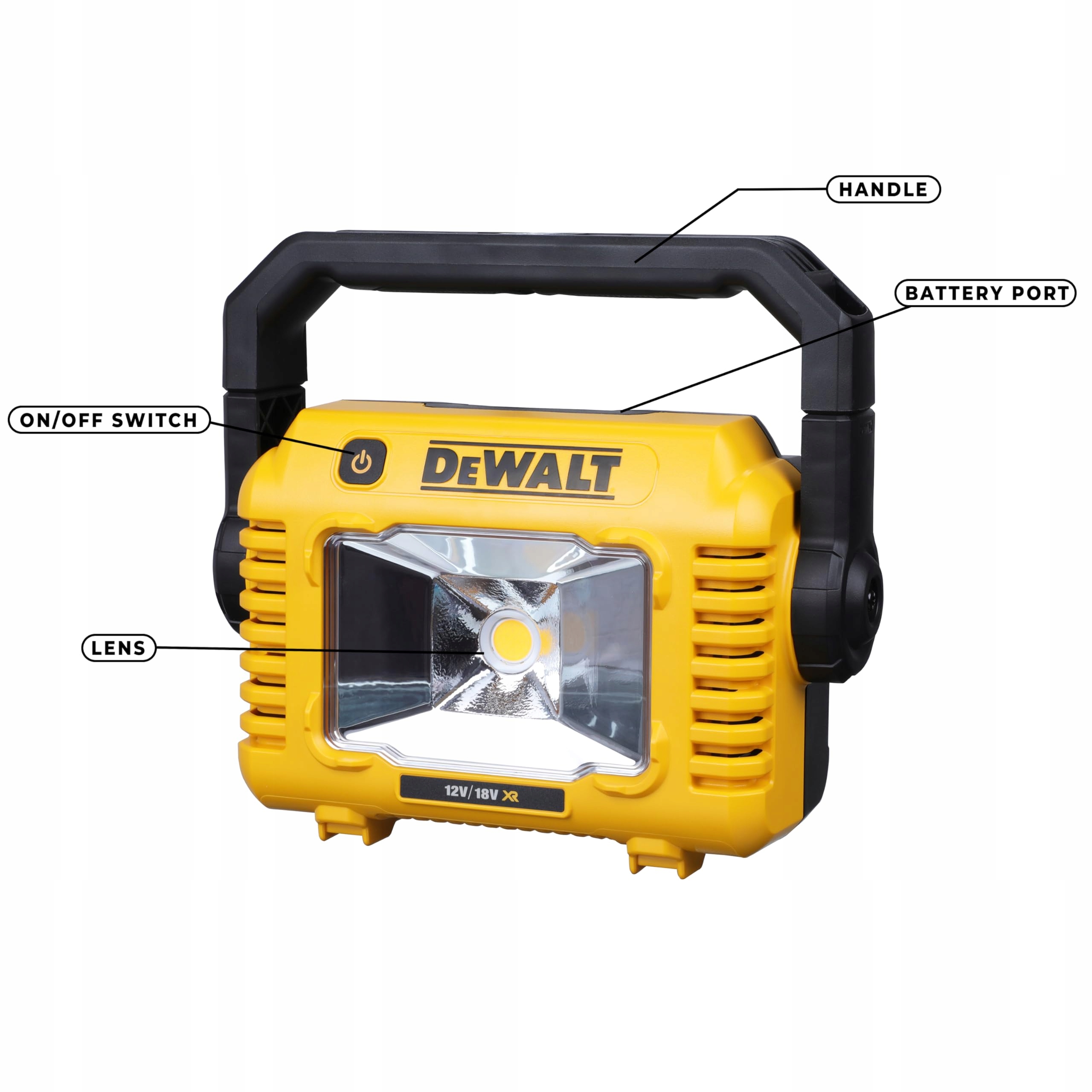 DEWALT LED Lampa Budowlana 2000 Lumen IP54 Bez Akumulatora i Ładowarki — miniatura 2