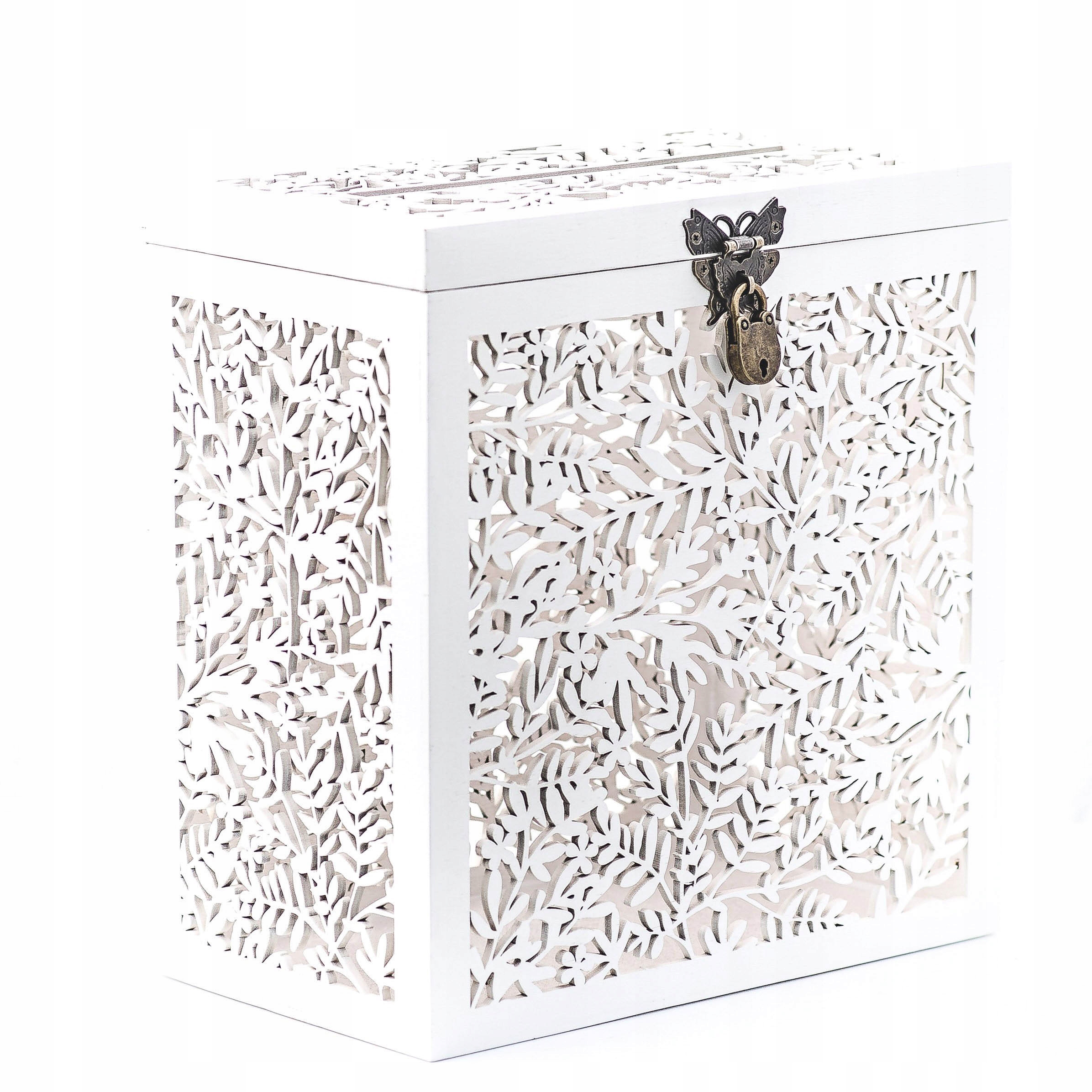 Pudełko NA KOPERTY PIENIĄDZE ŻYCZENIA ŚLUB Ażurowe EAN (GTIN) 5903738798070