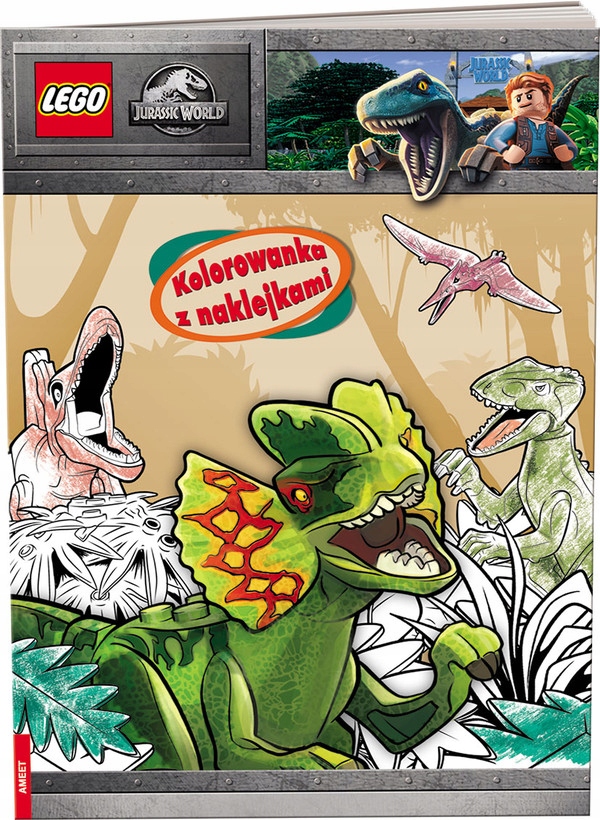 

Lego Jurassic world Kolorowanka z naklejkami