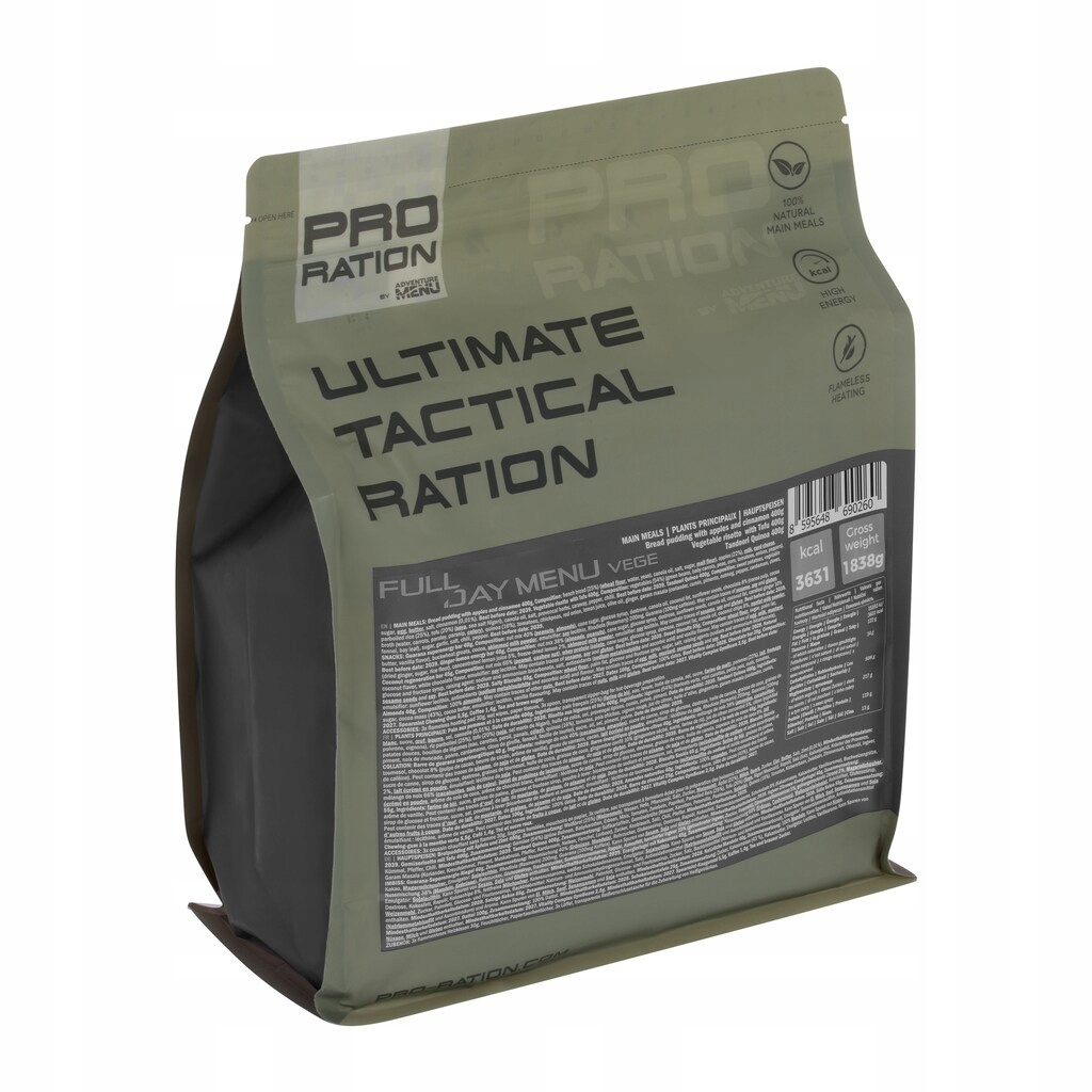 Racja żywnościowa Pro Ration Ultimate Tactical Ration Full-Day Menu Vege