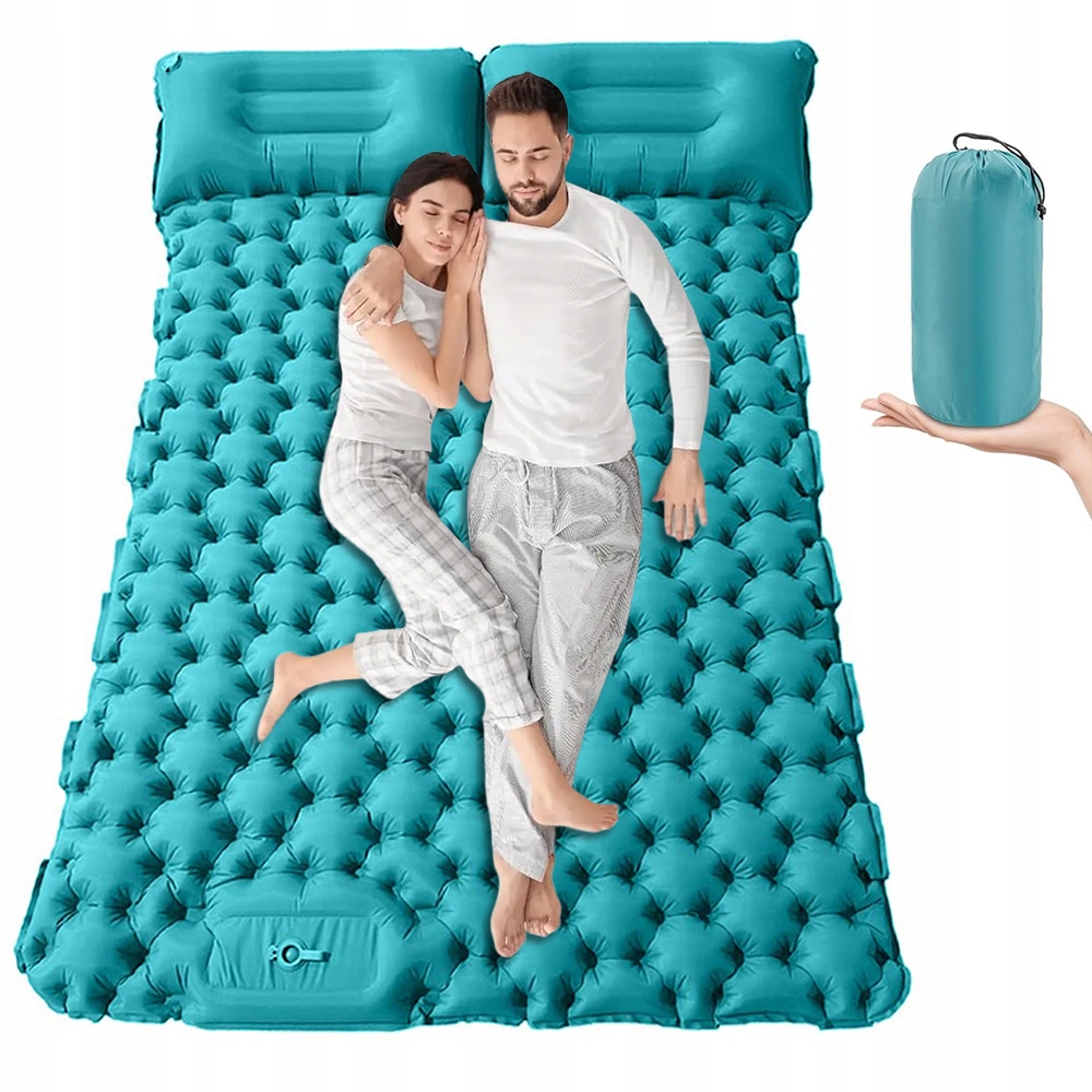 Matrace Nafukovací Postel Dvoulůžková Kempingová Treková Podložka 200x130x10 cm