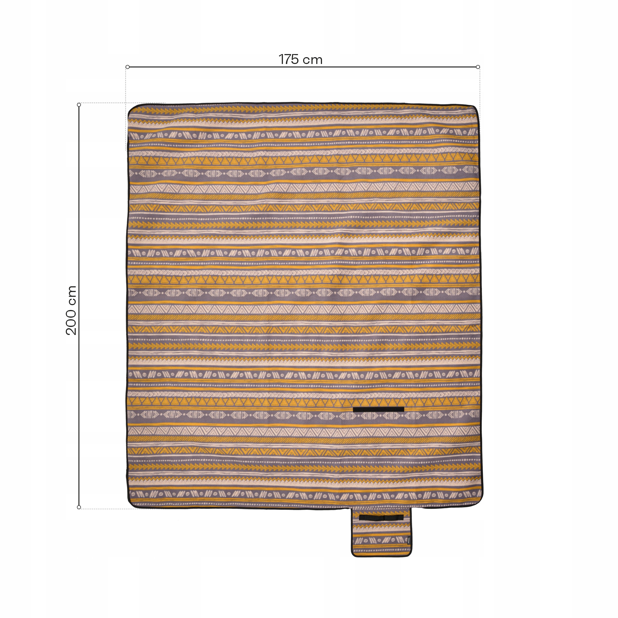 KOC PIKNIKOWY PLAŻOWY Z IZOLACJĄ ALU METEOR DUŻY XL 175x200 ALU 3 warstwy Kolor dominujący brązowy