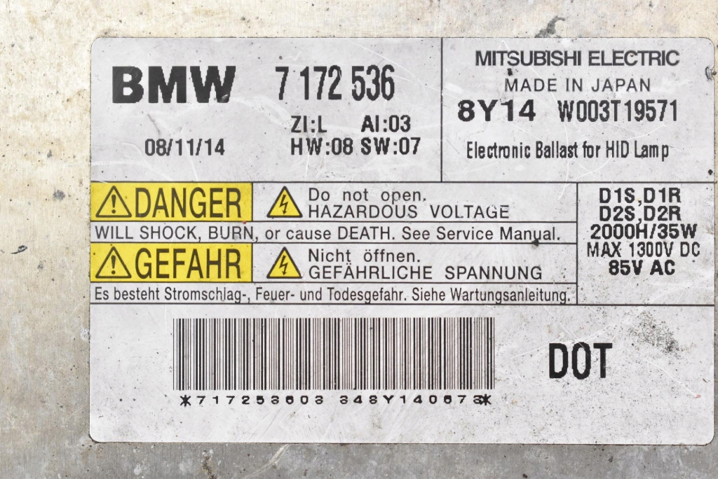control unit XENON KSENON right 7172536 BMW E90 E91 LIFT 08-13