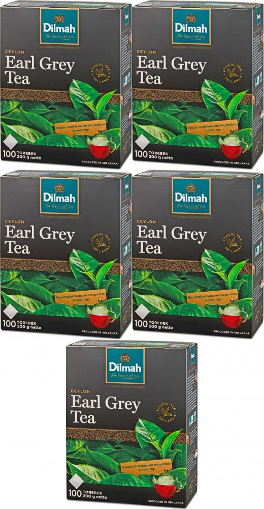 Herbata Earl Grey czarna w torebkach Dilmah 100szt x5