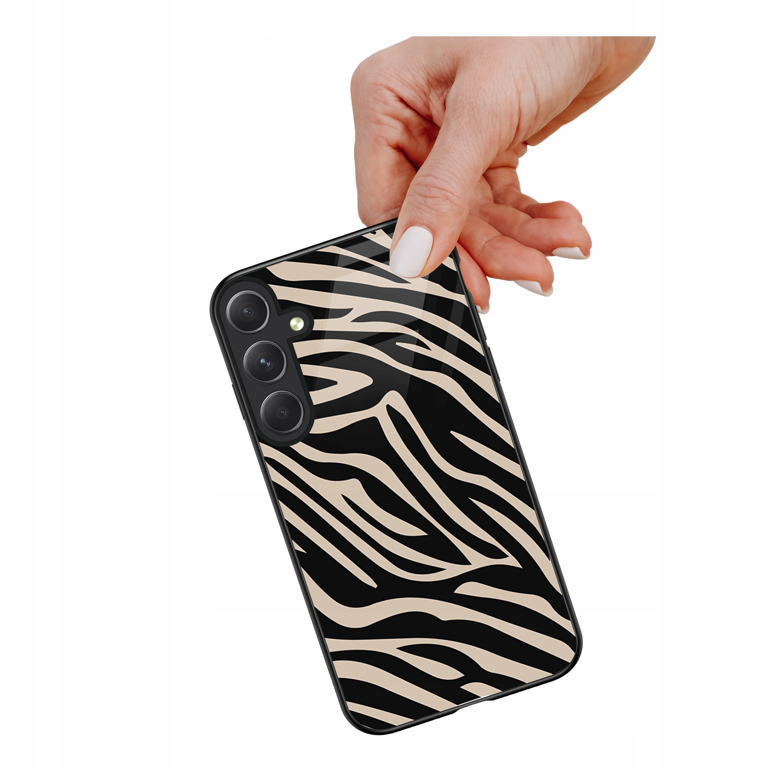 Etui szklane ceramiczne do Samsung Galaxy S23 Fe Zebra