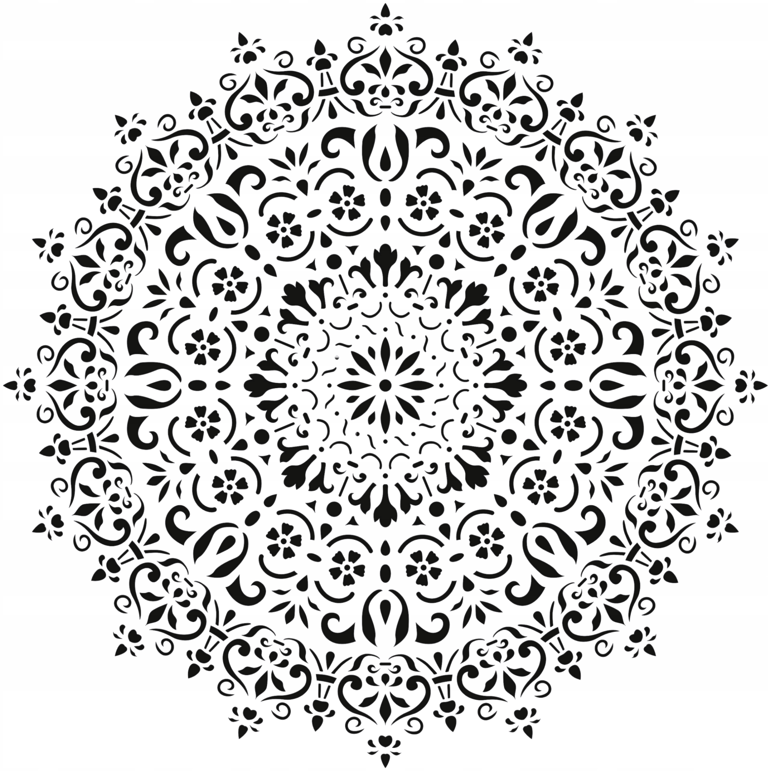 Szablon malarski Mandala 11 Tynkarski do tynków 90 cm Beton architektoniczn