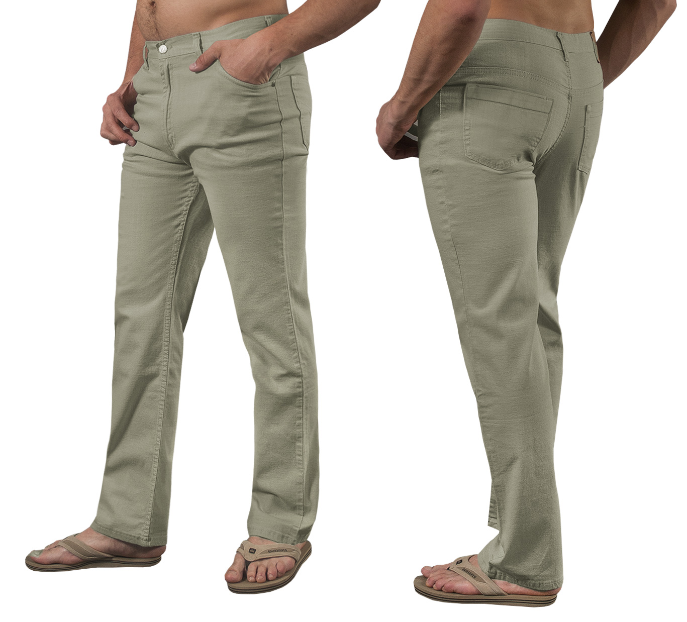 

Spodnie Męskie Bawełna Len na Lato 610/2 84 cm/36