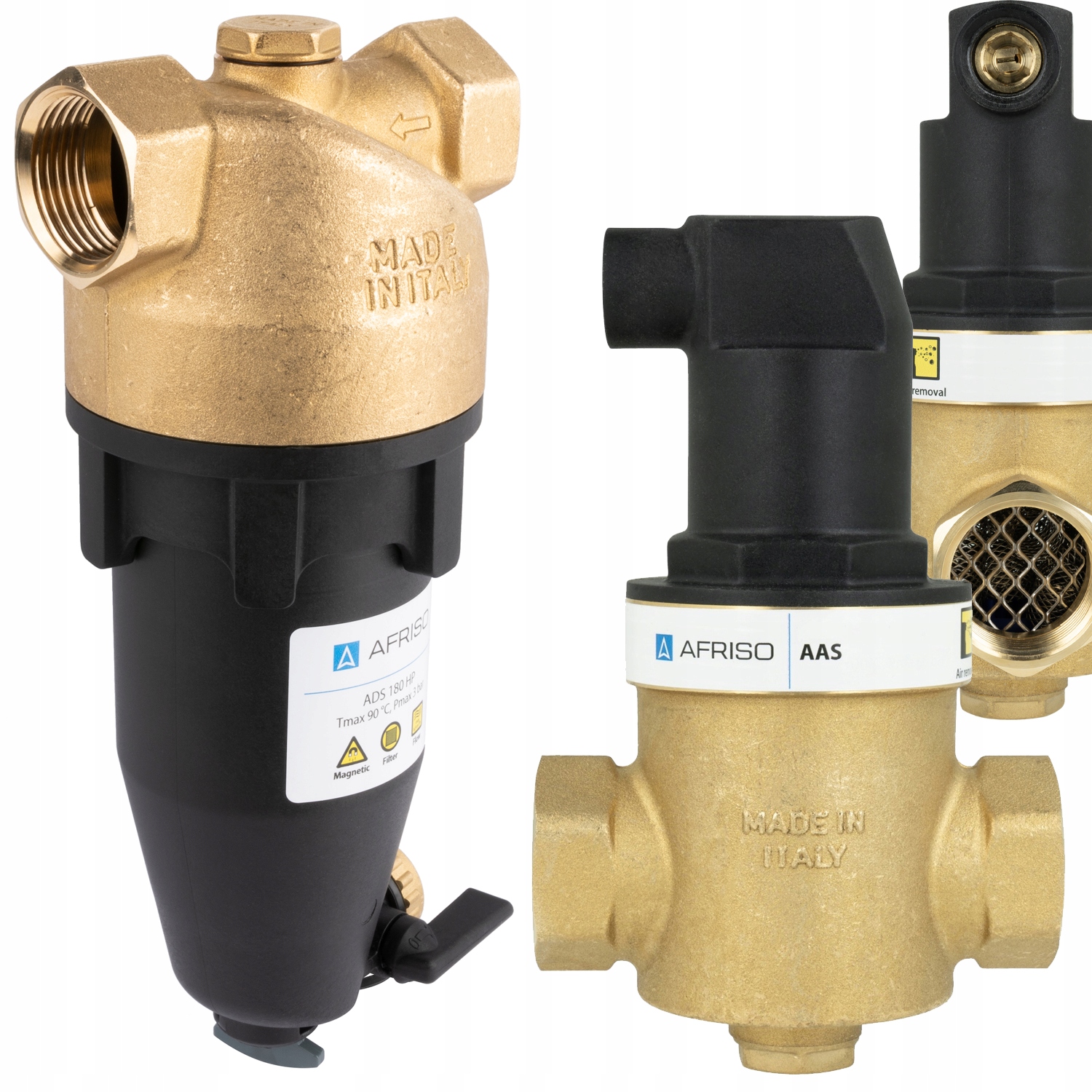 Sada Afriso Magnetický Filtr Separátor Nečistot A Vzduchu 1"