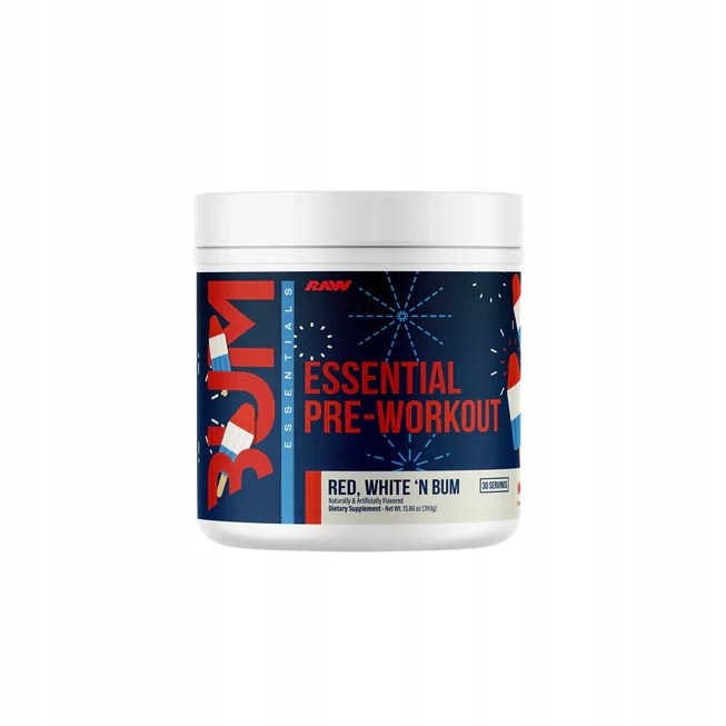 Raw Nutrition Cbum Essential PreWorkout, Red White 'n Bum, Prášek, 393 g