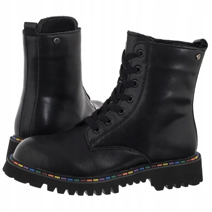 Dámské kožené boty Workery Filippo černé DBT7428/25 Black