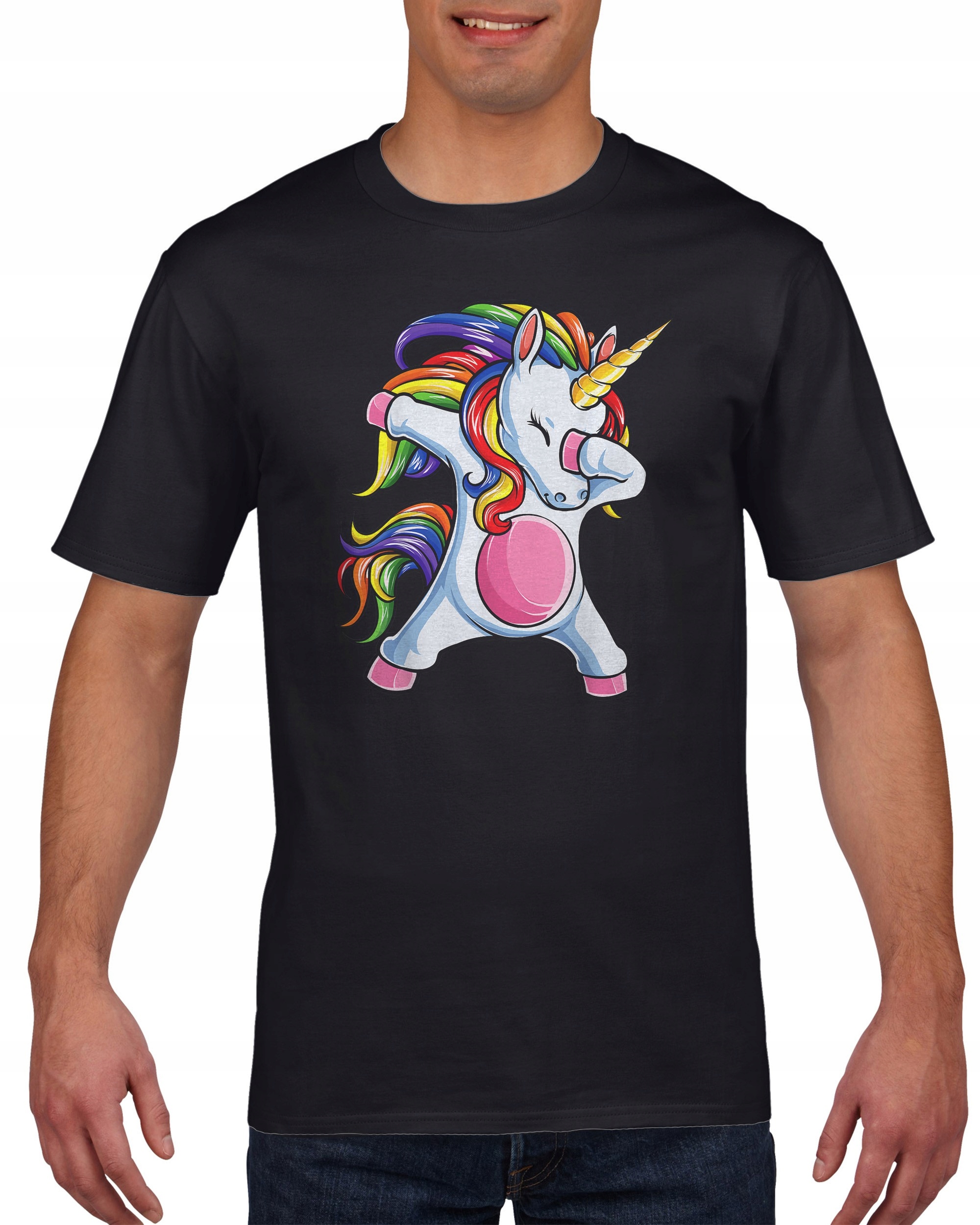 

Koszulka męska Dabbing unicorn jednorożec S