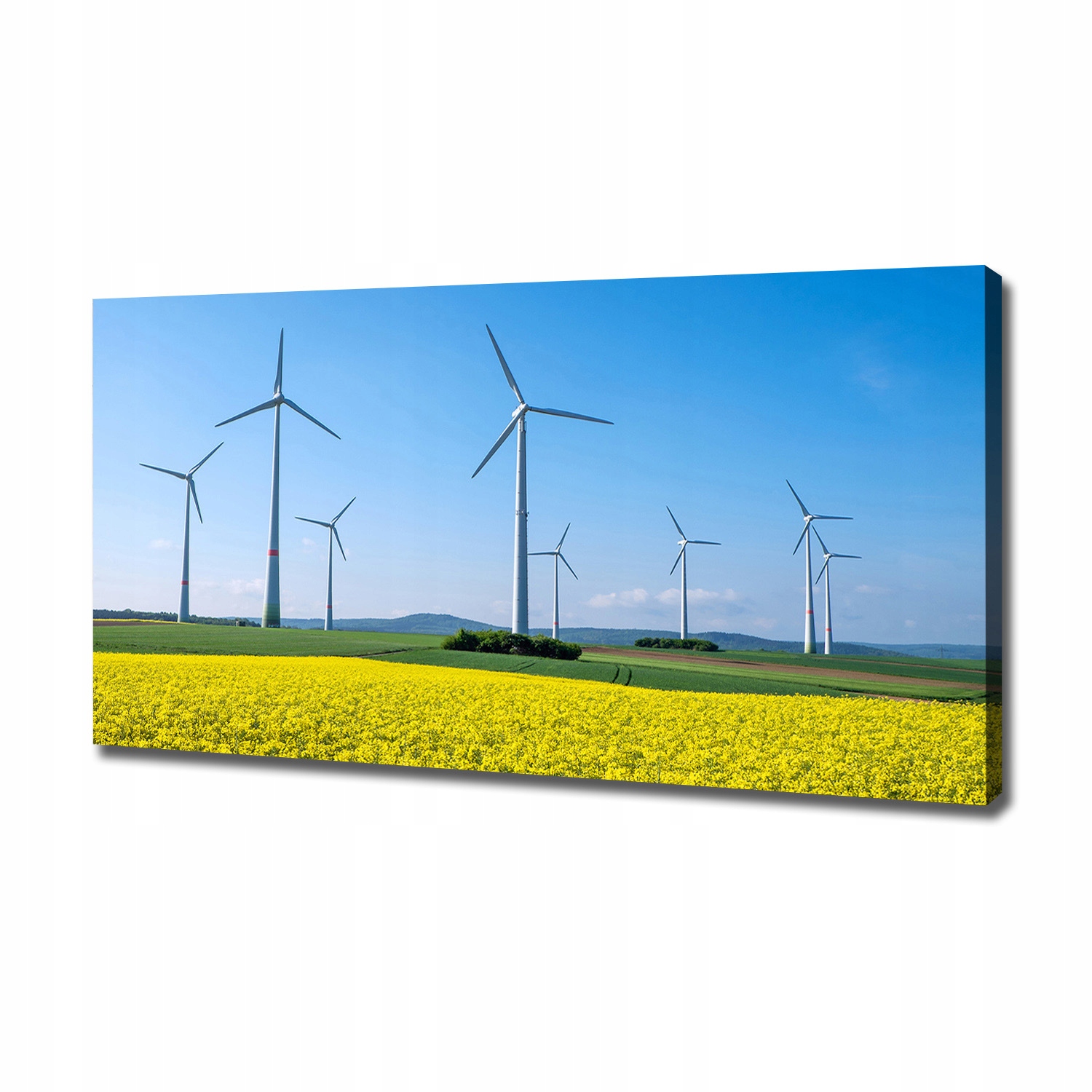 

Foto obraz na płótnie Wiatraki na polu 120x60 cm