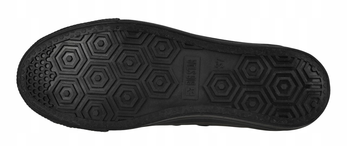 TRAMPKI damskie tenisówki klasyczne BIG STAR czarne ekoskóra V274871 37 Długość wkładki 24 cm