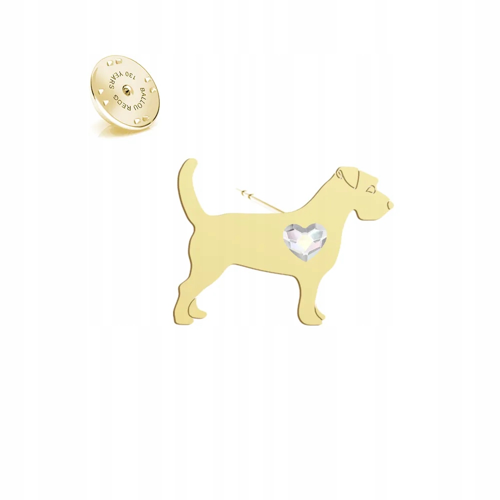 Odznak s psem Jack Russell teriér Hrubosrstý 925 Dedikace