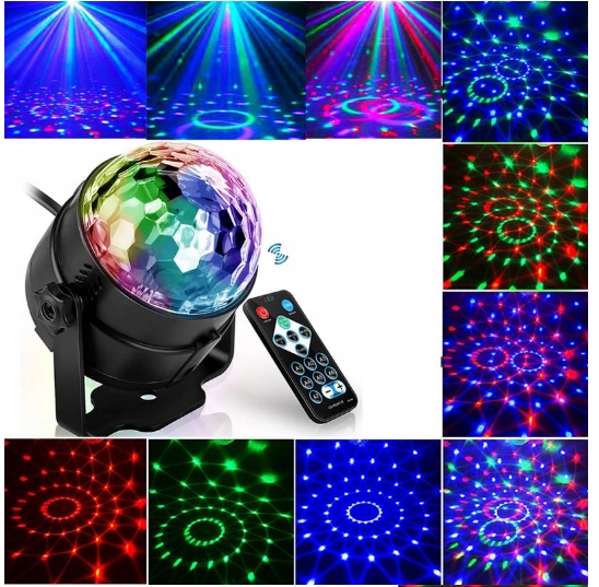 KULA DISCO LED RGB PROJEKTOR KULA DYSKOTEKOWA REFLEKTOR