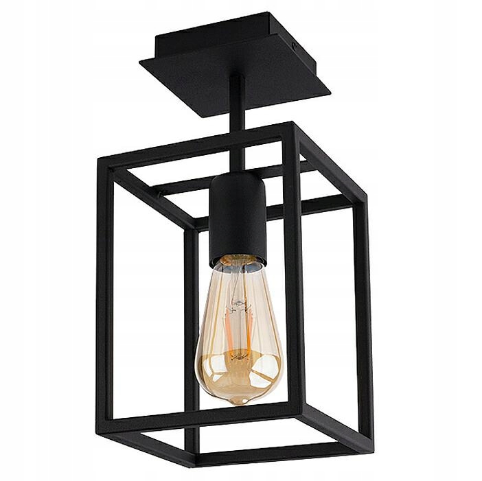 Stropná lampa Crate čierna 1xE27 15 cm Závesná lampa do obývacej izby Dom