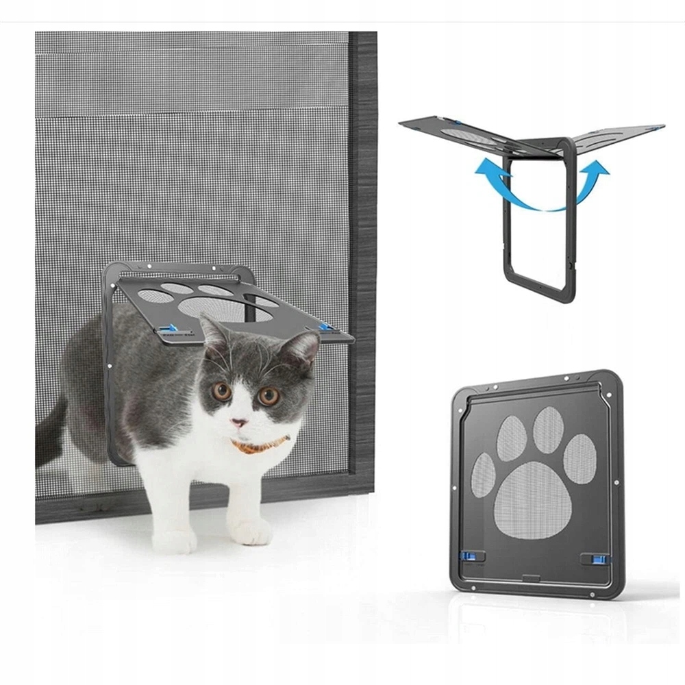 Levně Dveře Pro Zvířata Do Ochranné Moskytiéry 24 X 29 CM S Magnety Pro Kočky