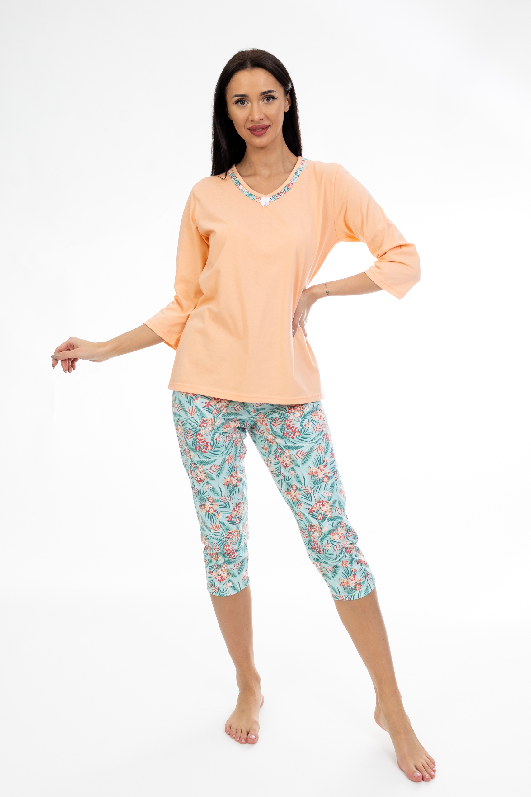 Dámské Pyžamo Kuba 3/4 Rukáv, Velikost L