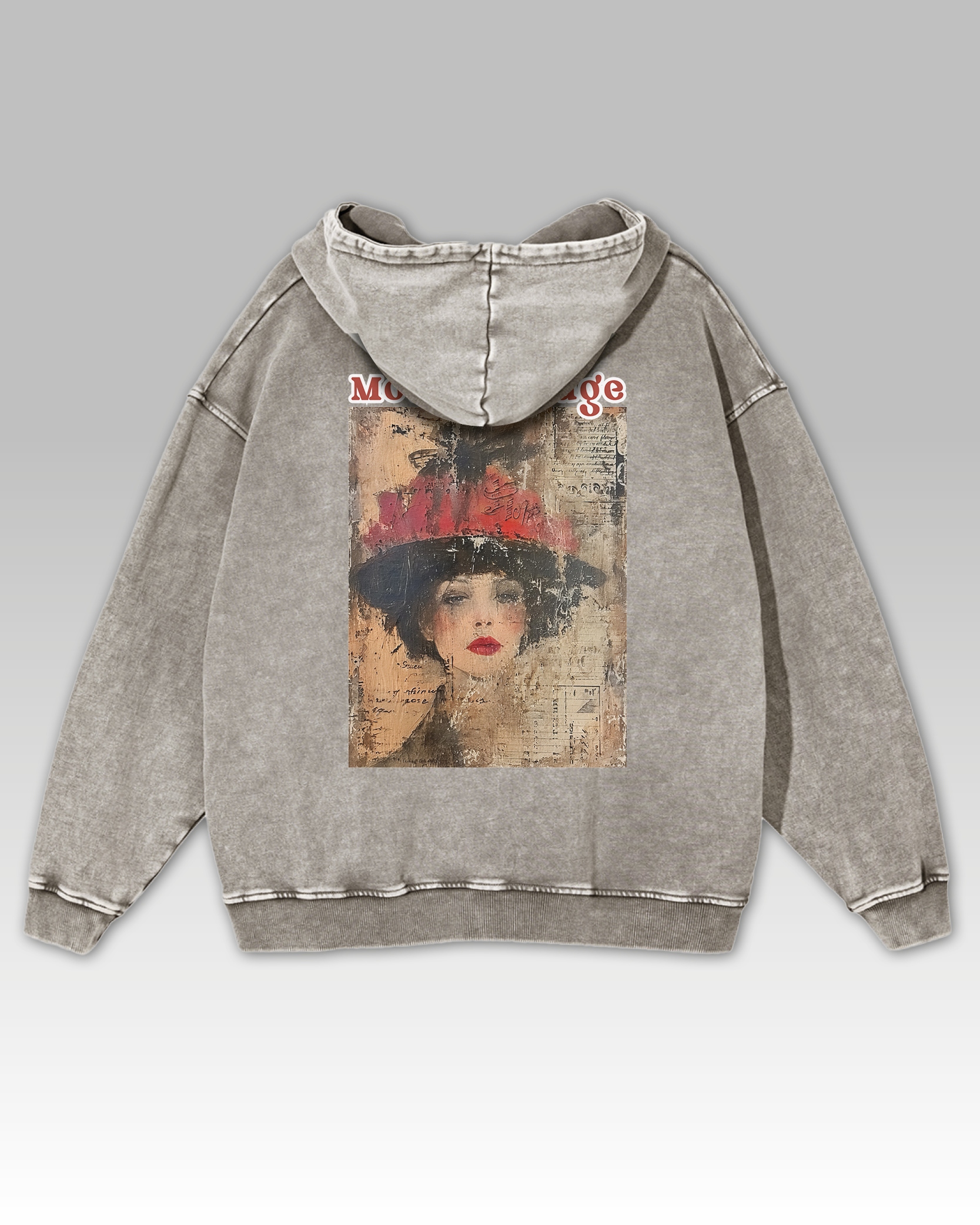 Mikina Moulin Rouge Retro Vintage Musical Paříž Umění Šedá L