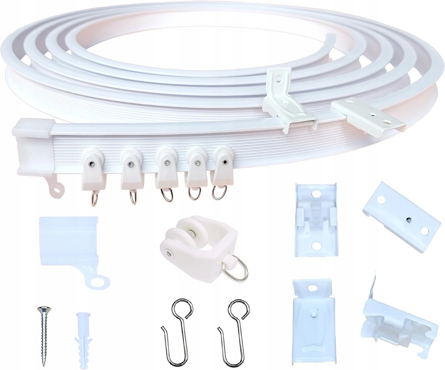 Elastická Lišta Na Záclony, 5 m Ohebná Lišta Pro Stropní Závěsy Kemping