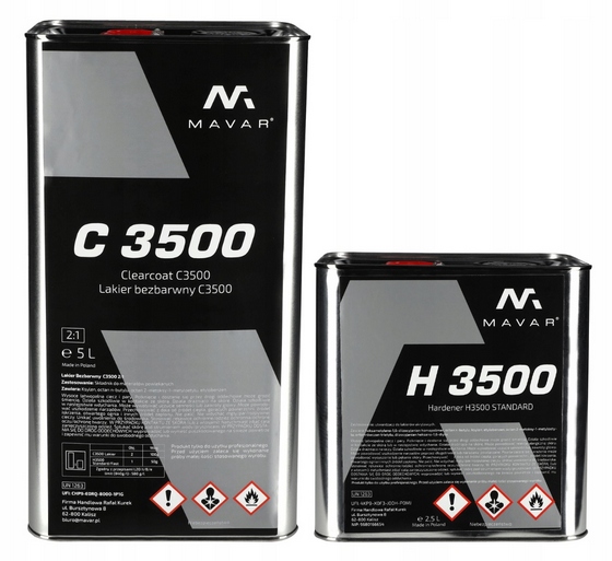 

Mavar C3500 Lakier Bezbarwny Utwardzacz Standard