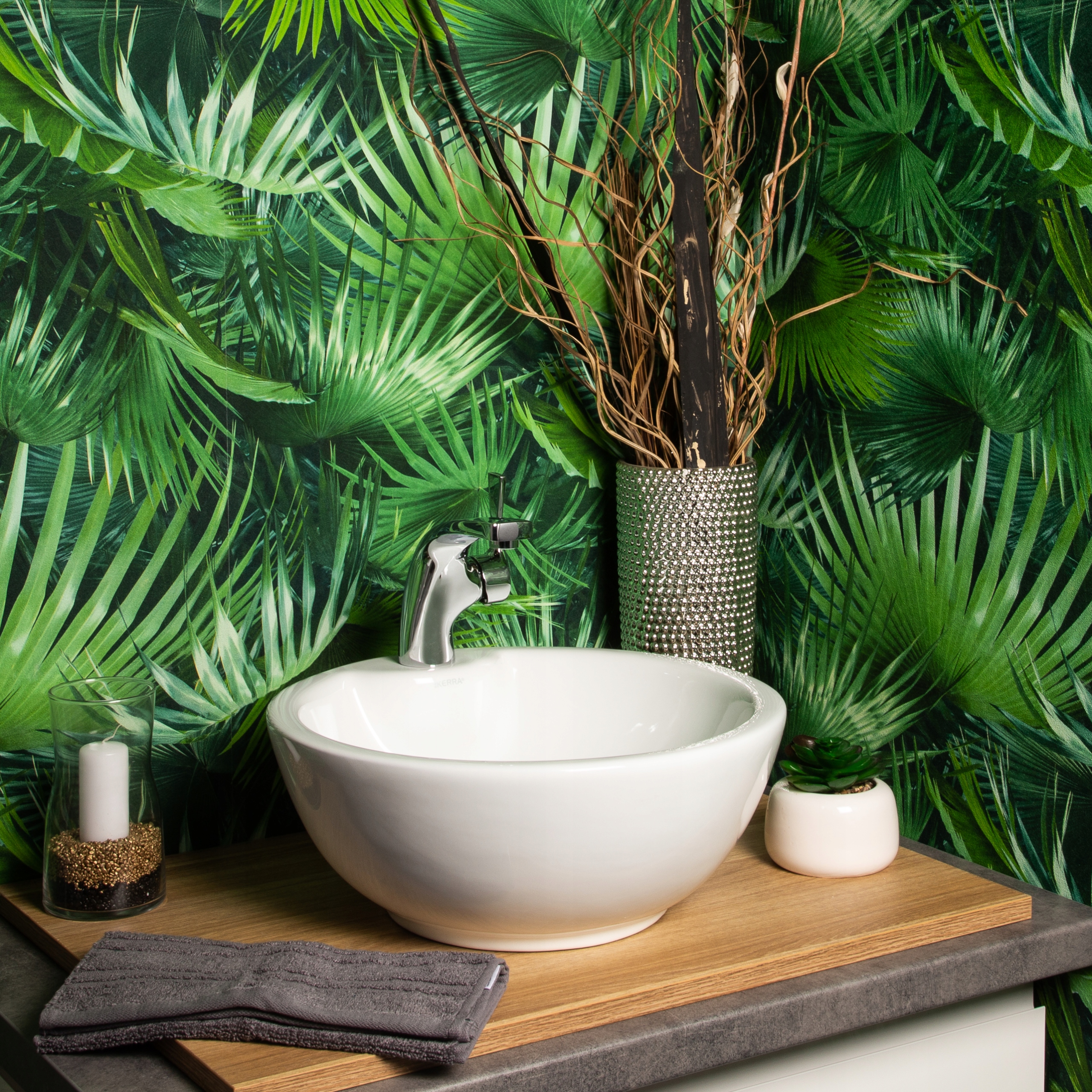 Umywalka nablatowa KR-40 okrągła Rodzaj okrągła