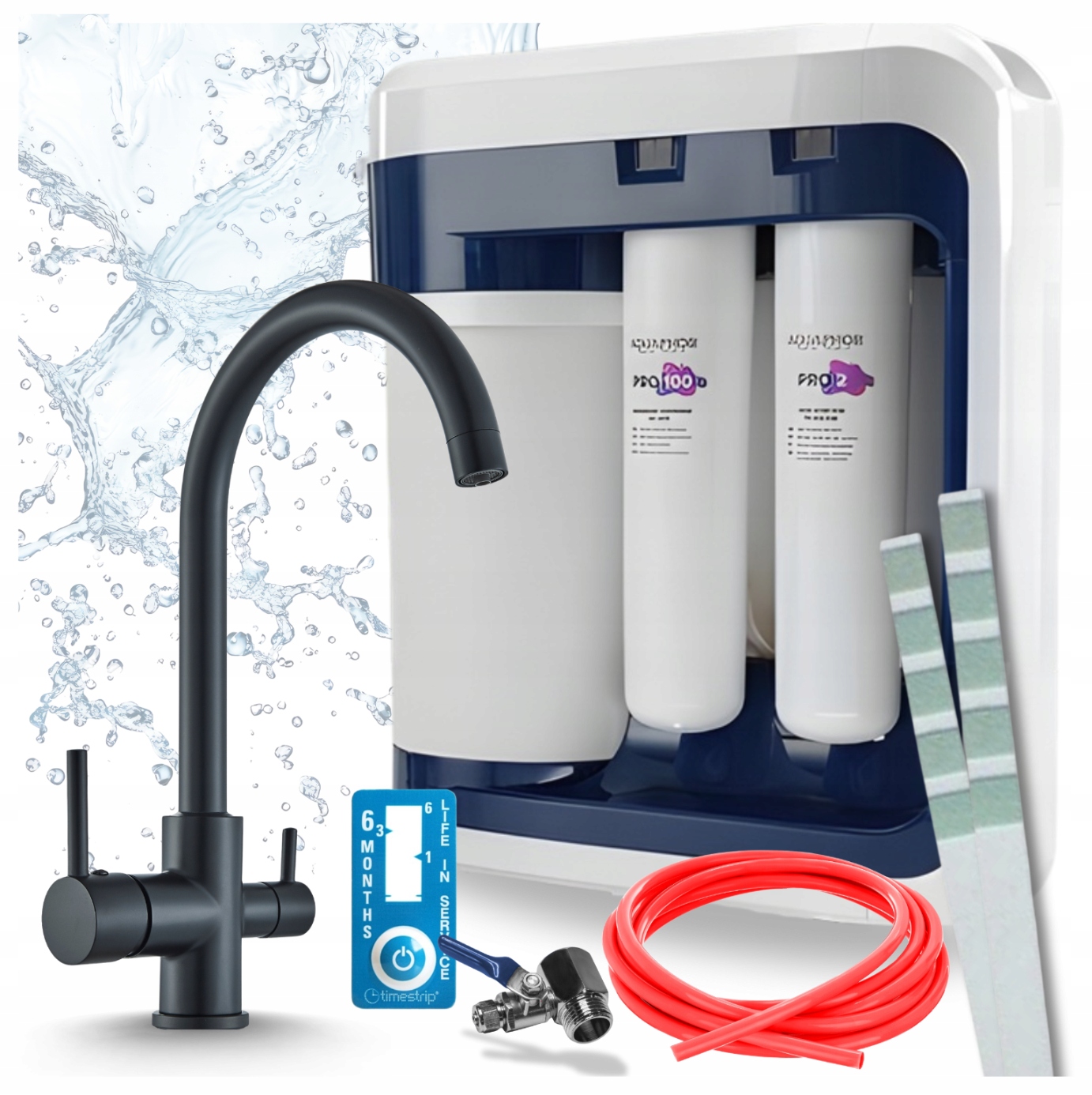 Otočný Kuchynský Kohútik Čierny A Filter Aquaphor Ro 202S Pro S Reverznou Osmózou