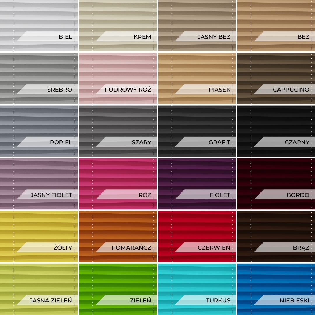 ROLETA PLISOWANA Plisy Żaluzje NA WYMIAR Termo Wzór gładki