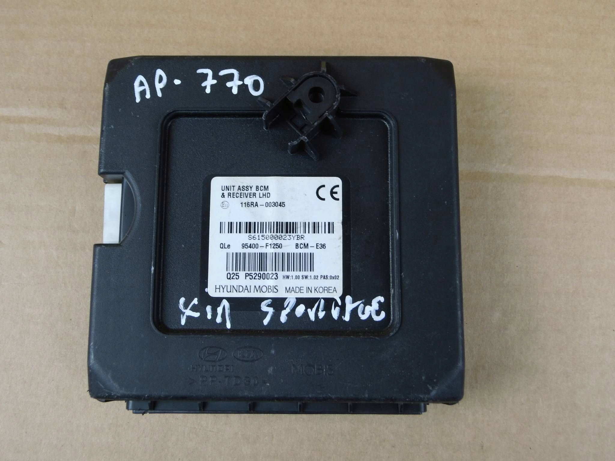 KIA Sportage IV 2015-2020 module computer control unit BSM 95400-F1250