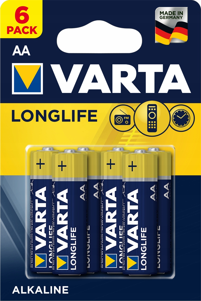 Varta Baterie Alkaliczne R6 Aa 6szt Long Life 4106