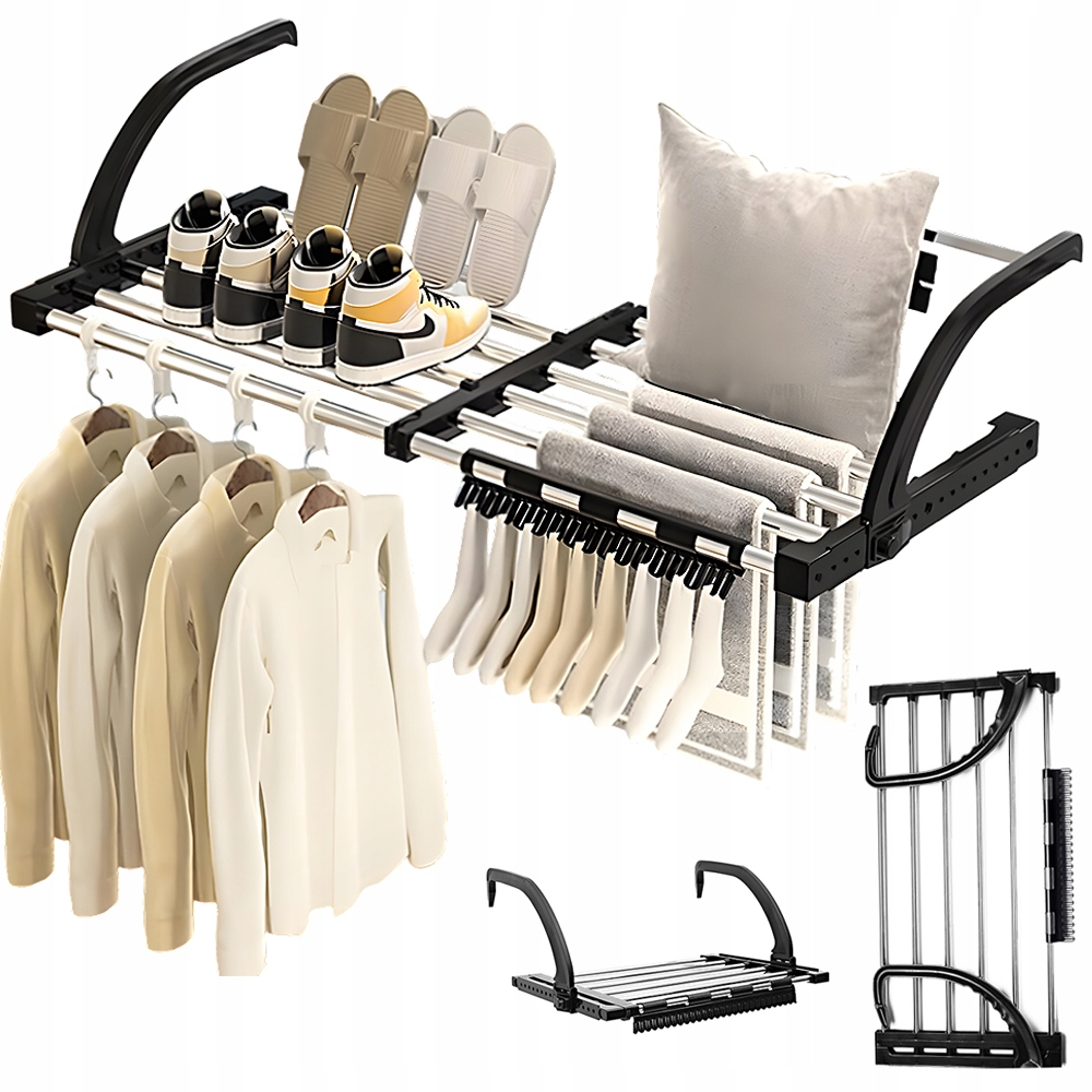 Levně Sušák Na Prádlo Do Sprchové Koupelny, Balkon, Chodba Na Stěně