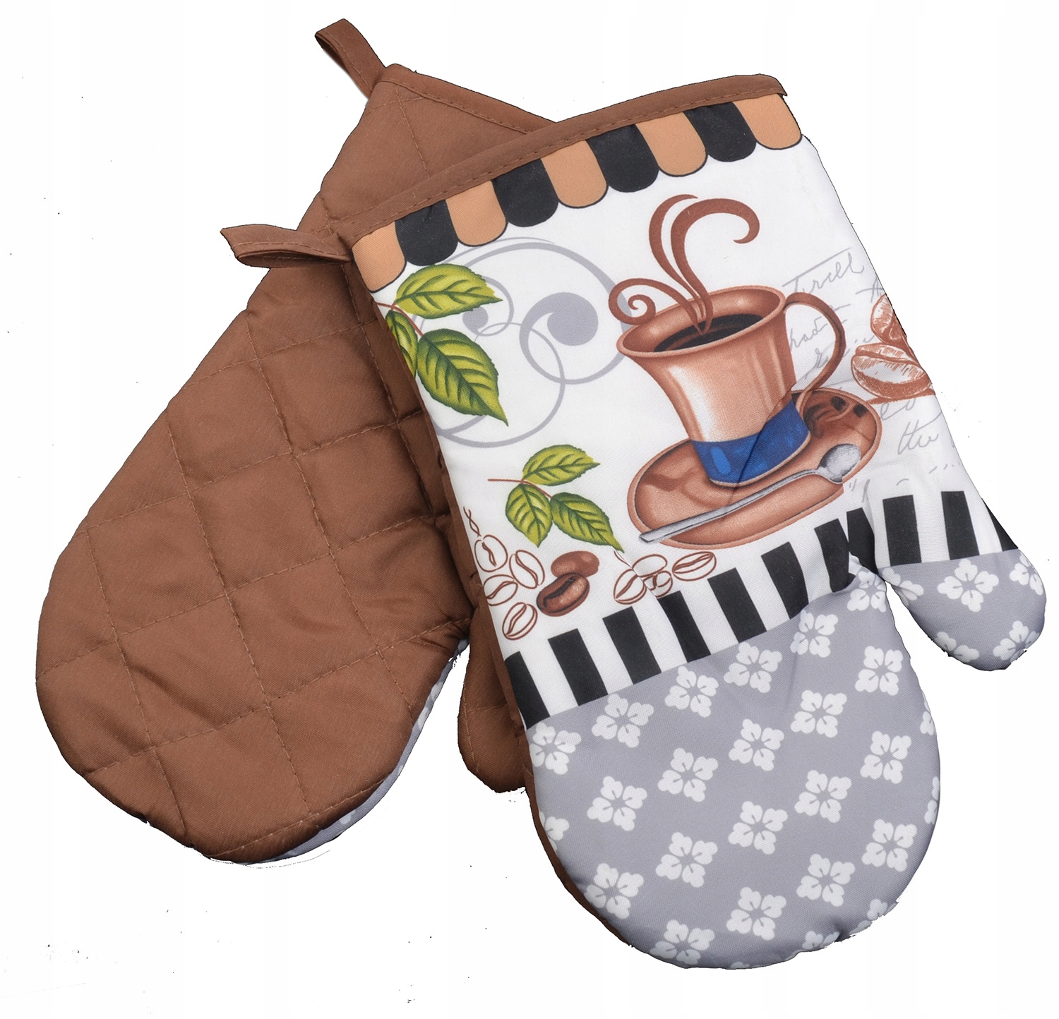 

Komplet 2 rękawic kuchennych z magnesem Coffee