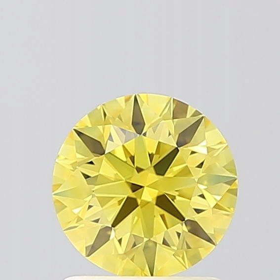 Diament laboratoryjny kolorowy 1.08ct ROUND Fancy Vivid Yellow VVS1 (IGI)