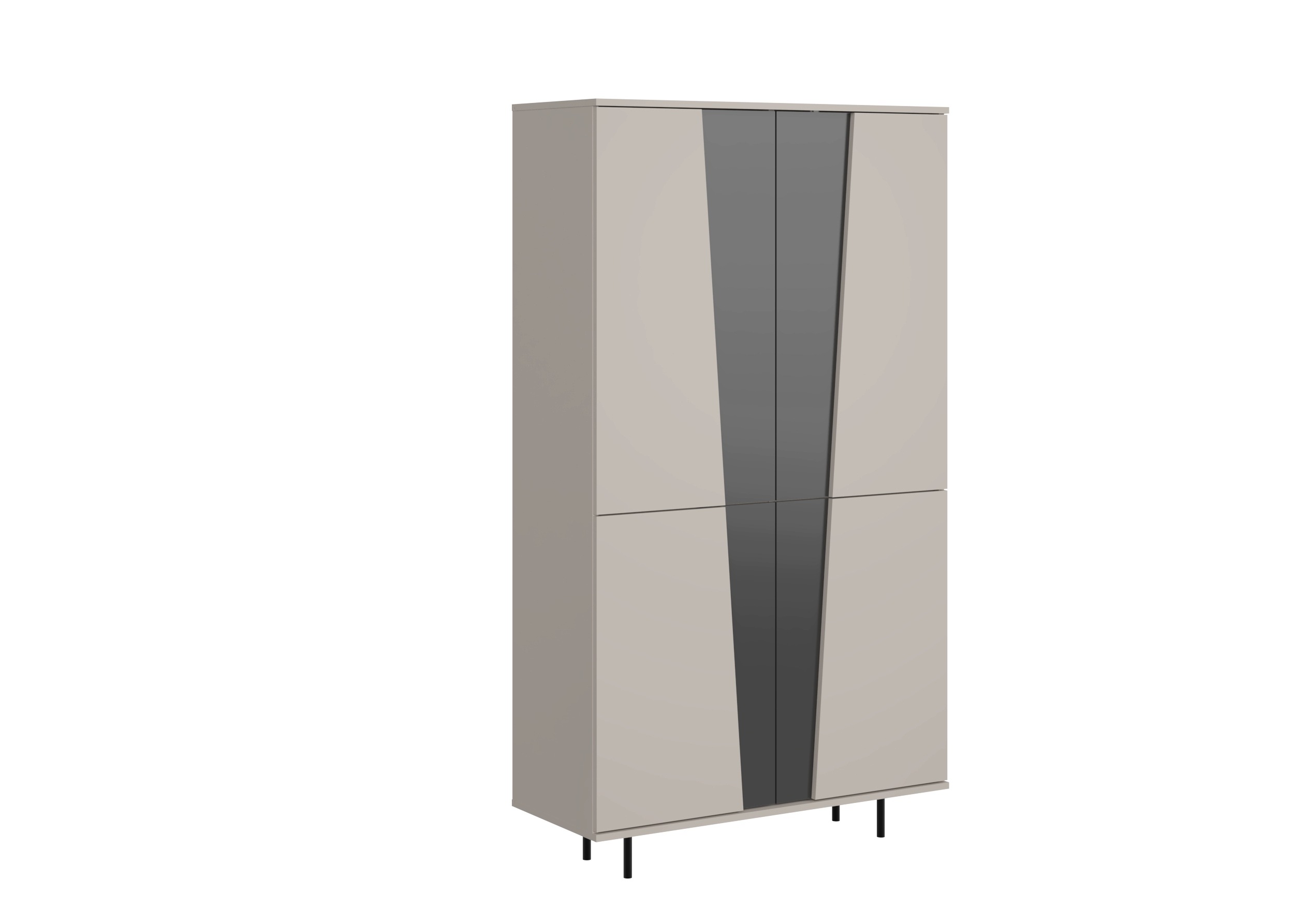 Komoda Felix 100 cm Kašmír Grafit 10 Polic Moderní