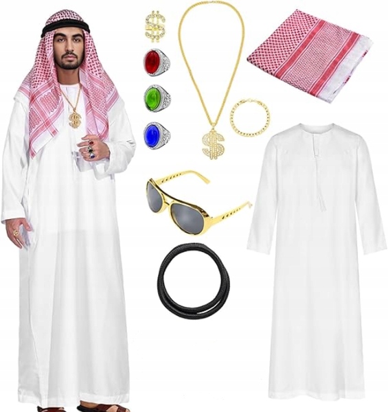 Kostým Šejk 10 El Arabský Převlek Karneval L