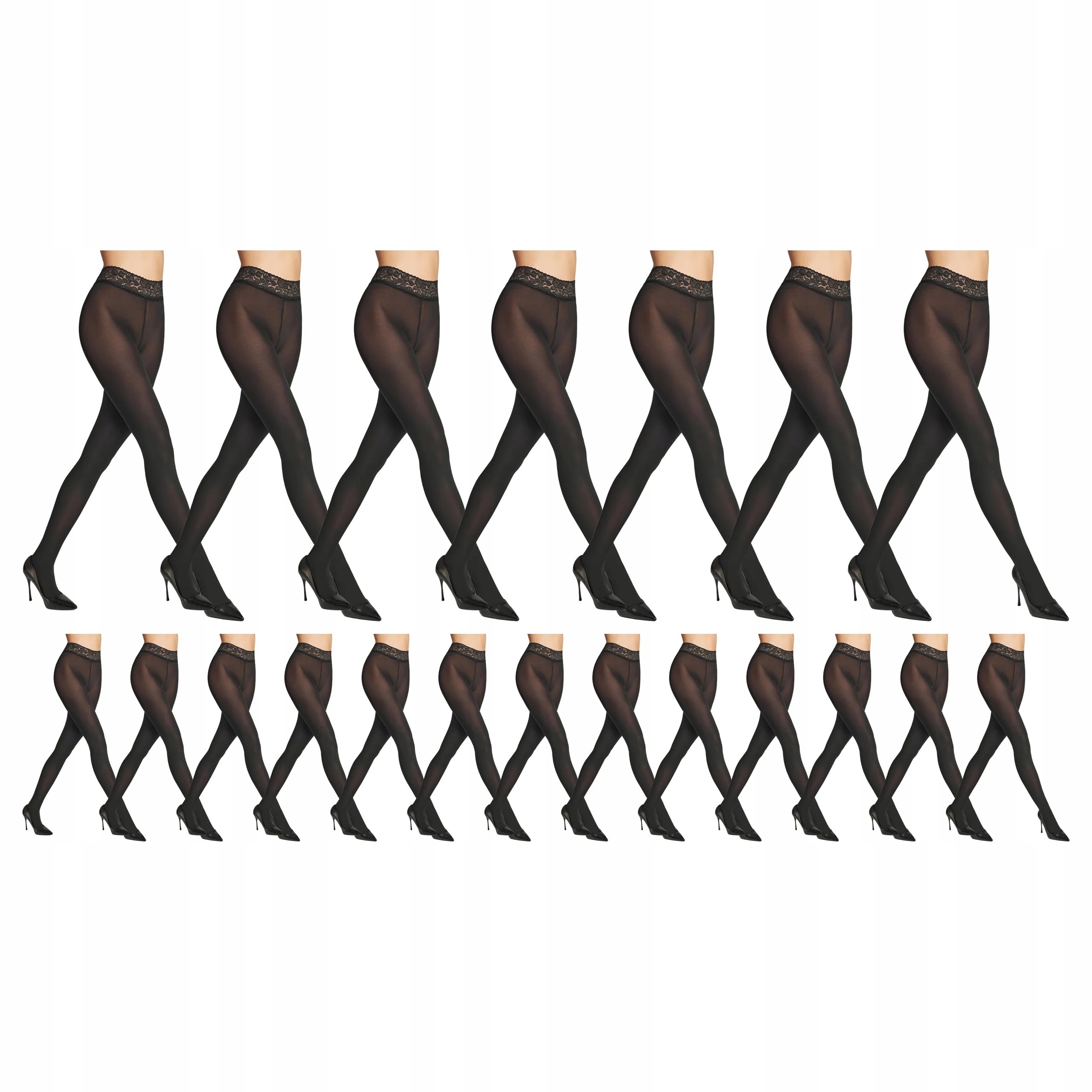 20 x Punčocháče Erotic Vita Bassa 100 den Marilyn Nero 5-XL