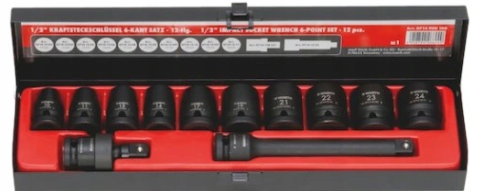 Wurth Sada Nástrčných Klíčů Rázových 1/2 Palce 12 Ks 0714900100