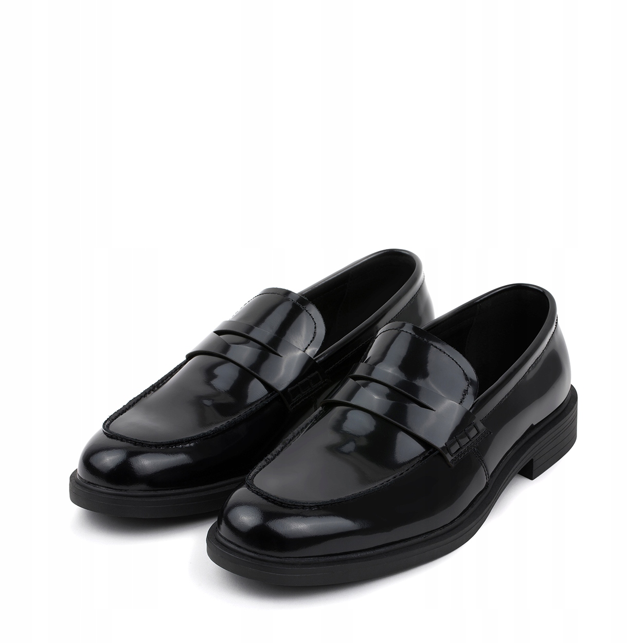 Lakované pánské mokasíny v černé barvě Pako Lorente vel 44