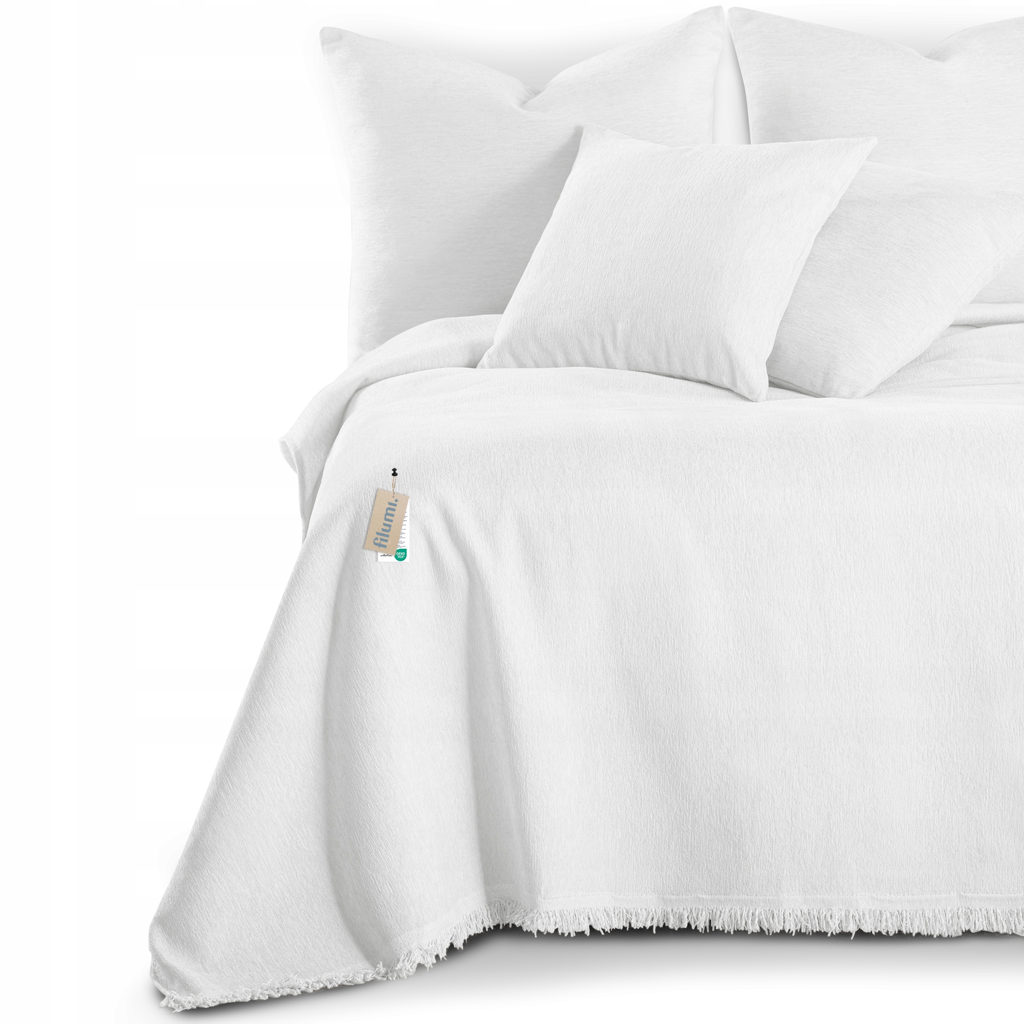 Filumi Přehoz na postel, gauč, pohovku Bílý 220x240