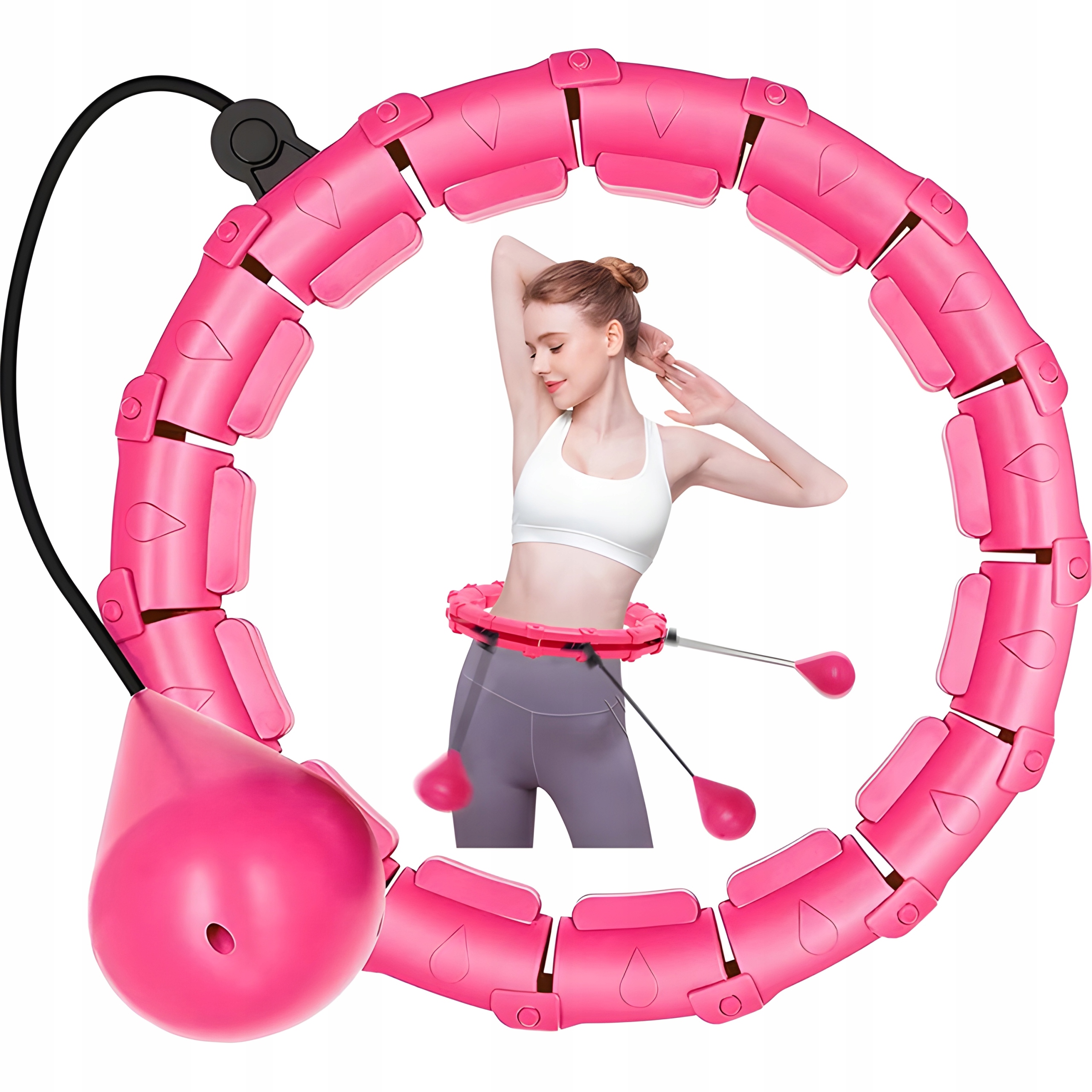 HULA HOP Z OBCIĄŻENIEM ODCHUDZAJĄCE SKŁADANE FIT Model EW-01