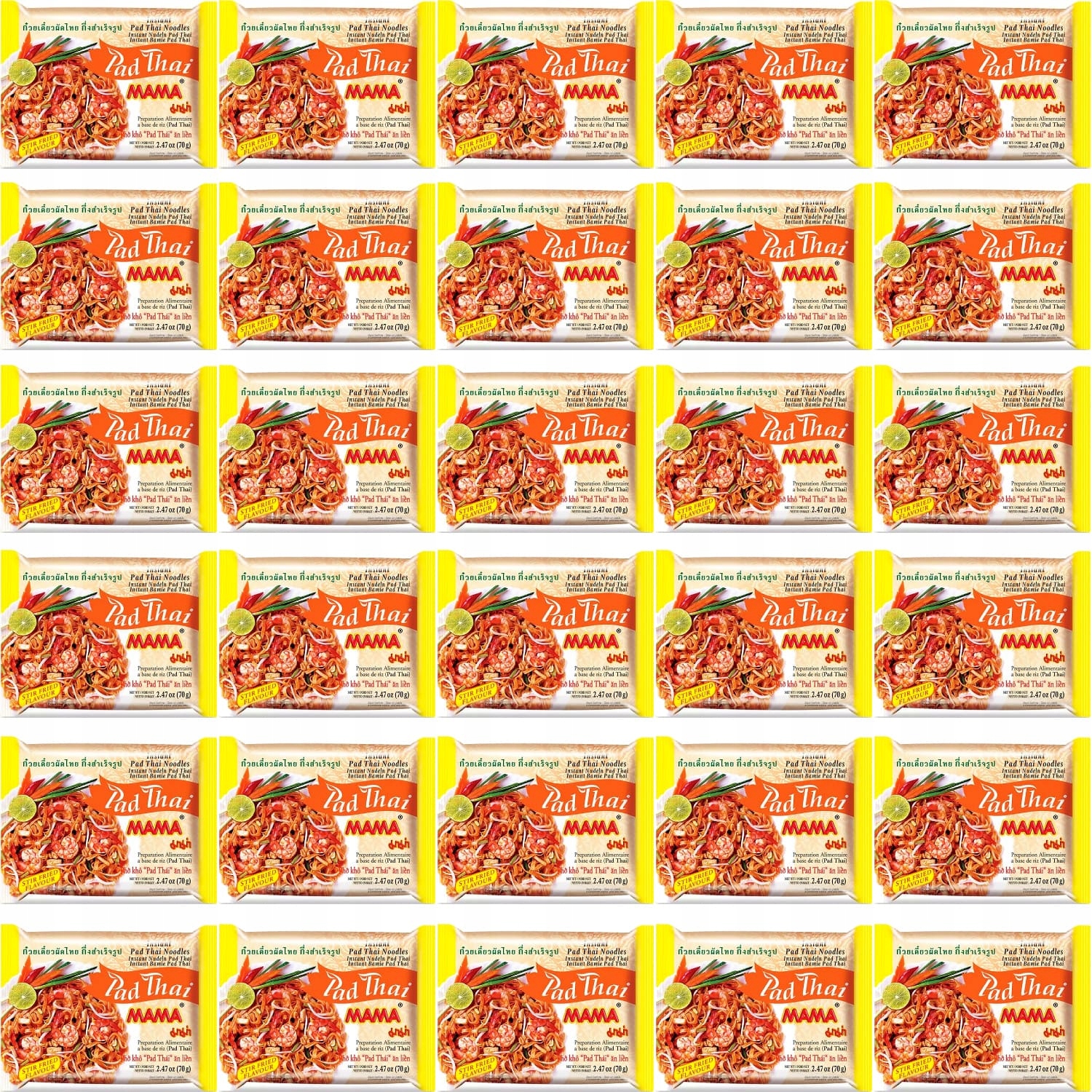 Karton Tajski Makaron Błyskawiczny Instant Pad Thai Stir-Fry 30 x 70g Mama